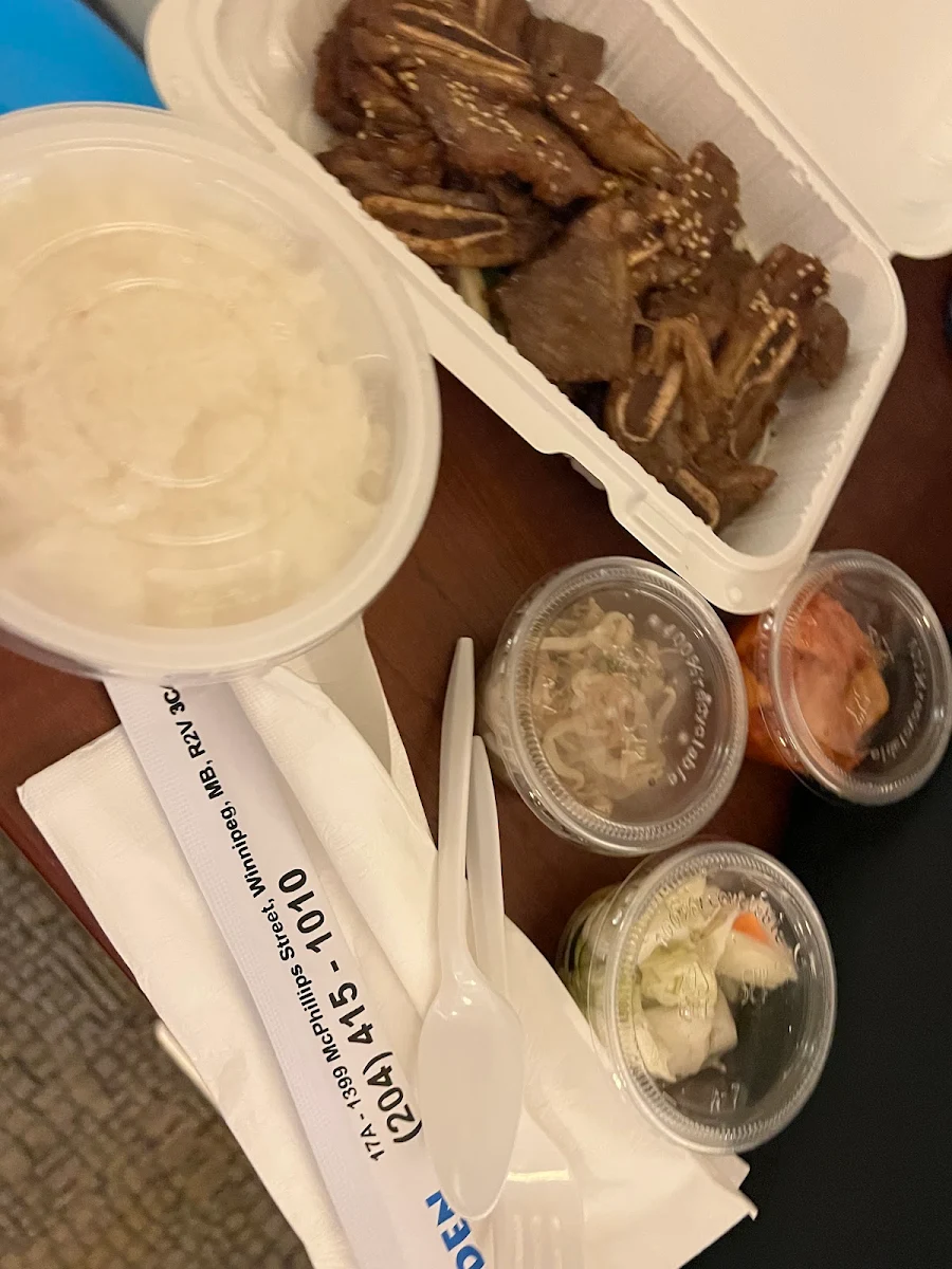 Cabbage Kimchi and Bean Sprouts