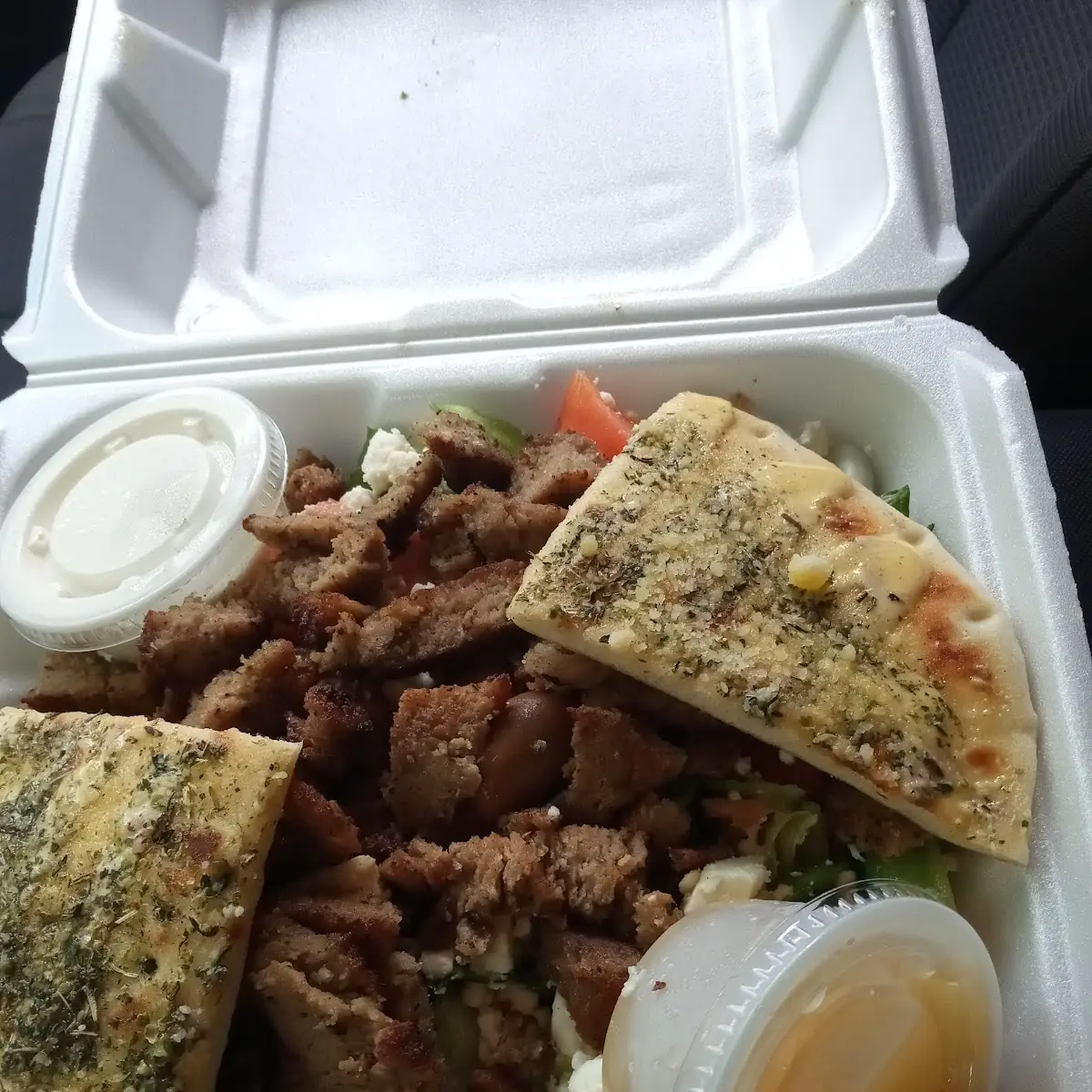 Lunch Combo Lamb Shawarma and Beef Gyro