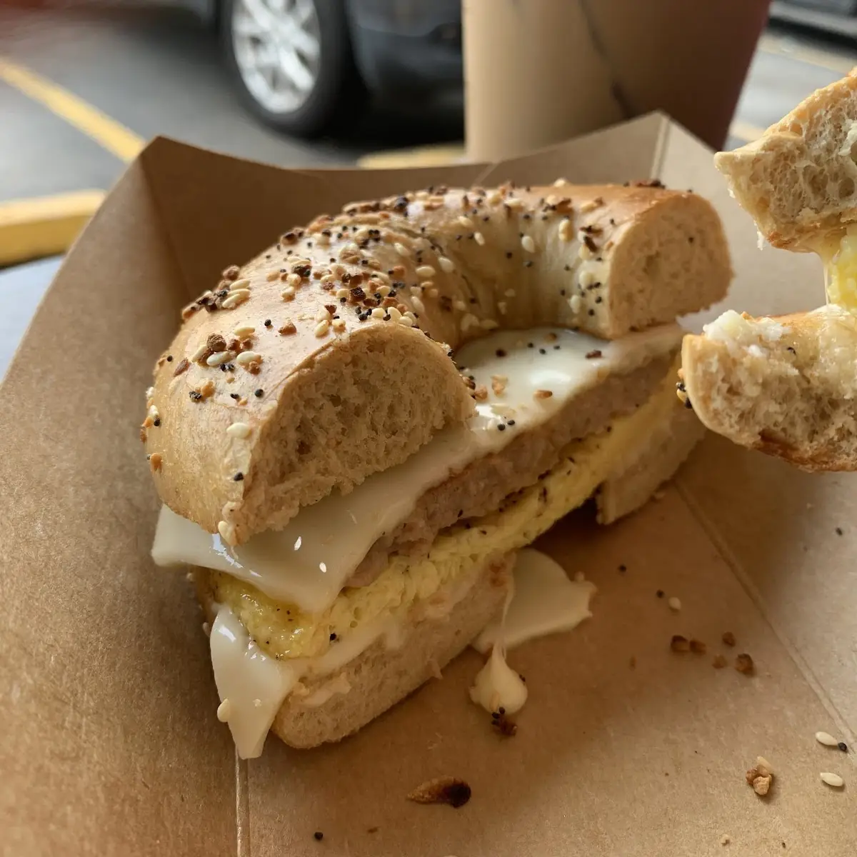 Ham Swiss Dijon Bagel