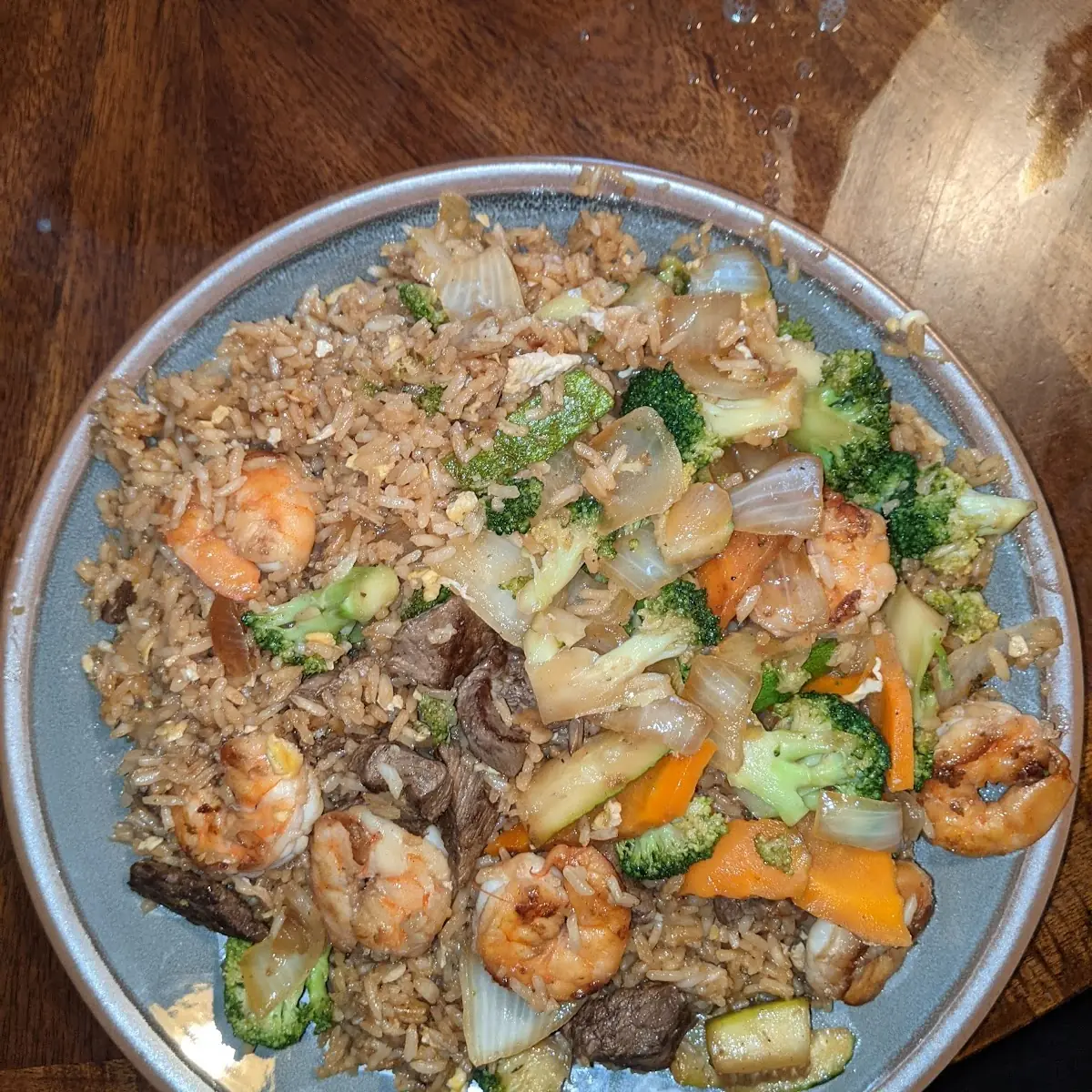 Steak and Shrimp Fried Rice