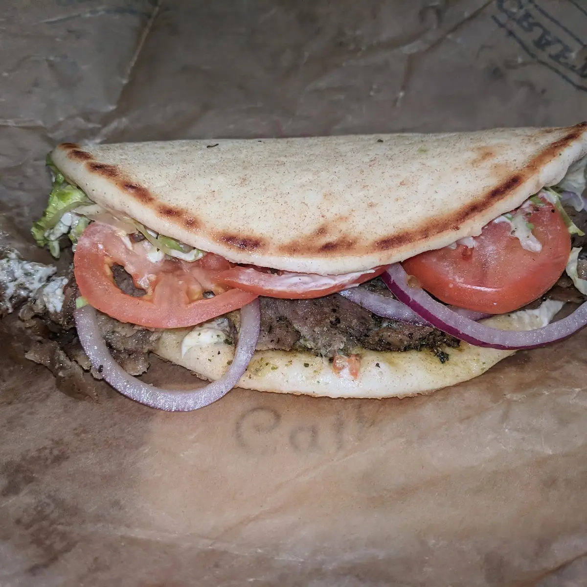 Traditional Gyro Sandwich