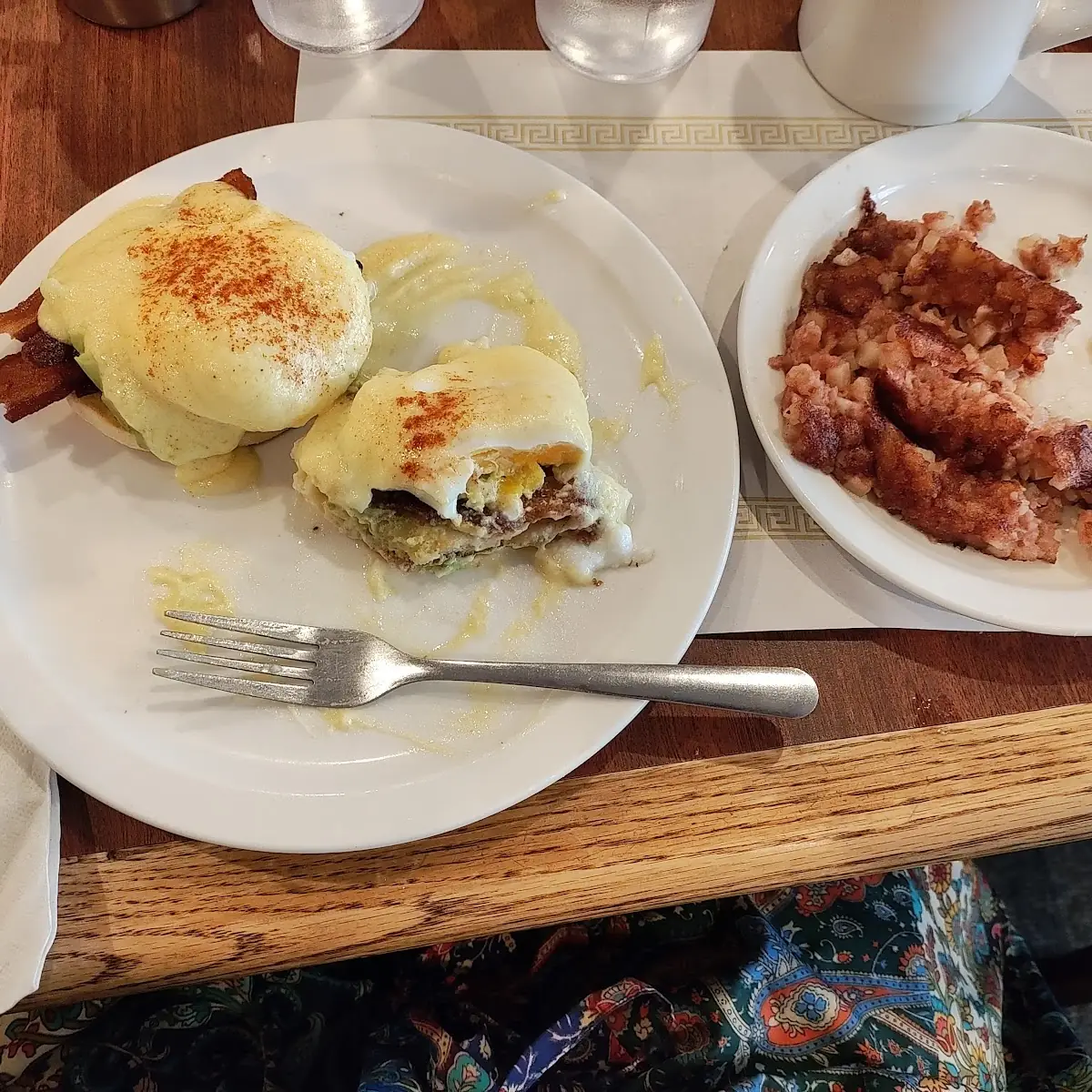 Eggs Benedict with a Side of Corned Beef Hash
