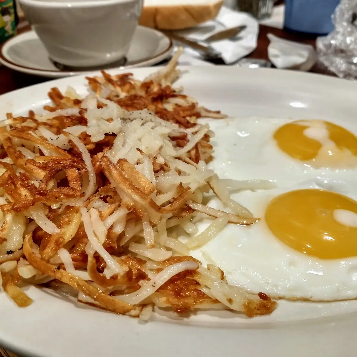 Kids Eggs Sunny Side Up with Crispy Hash Browns