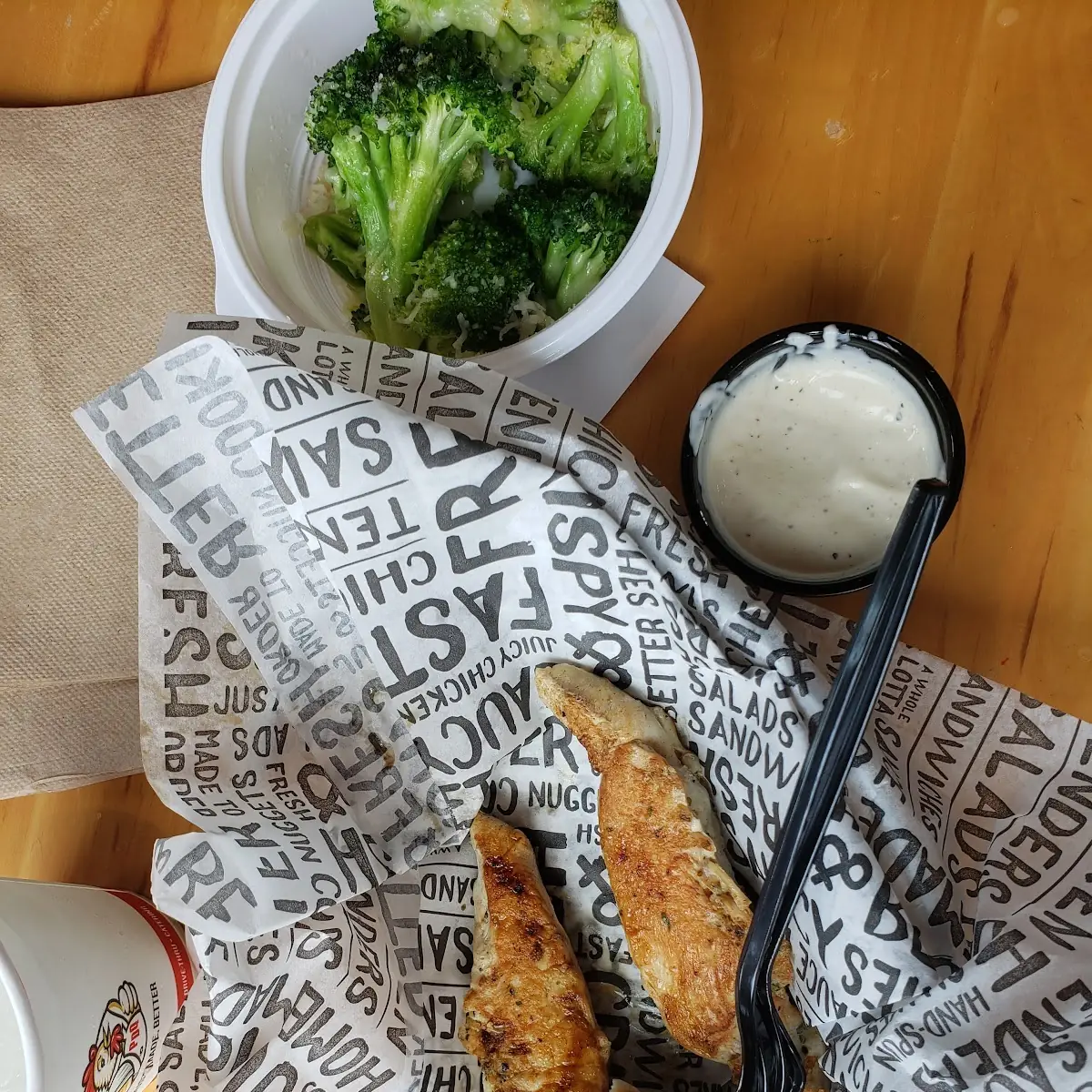 Grilled Chicken Strips and Broccoli