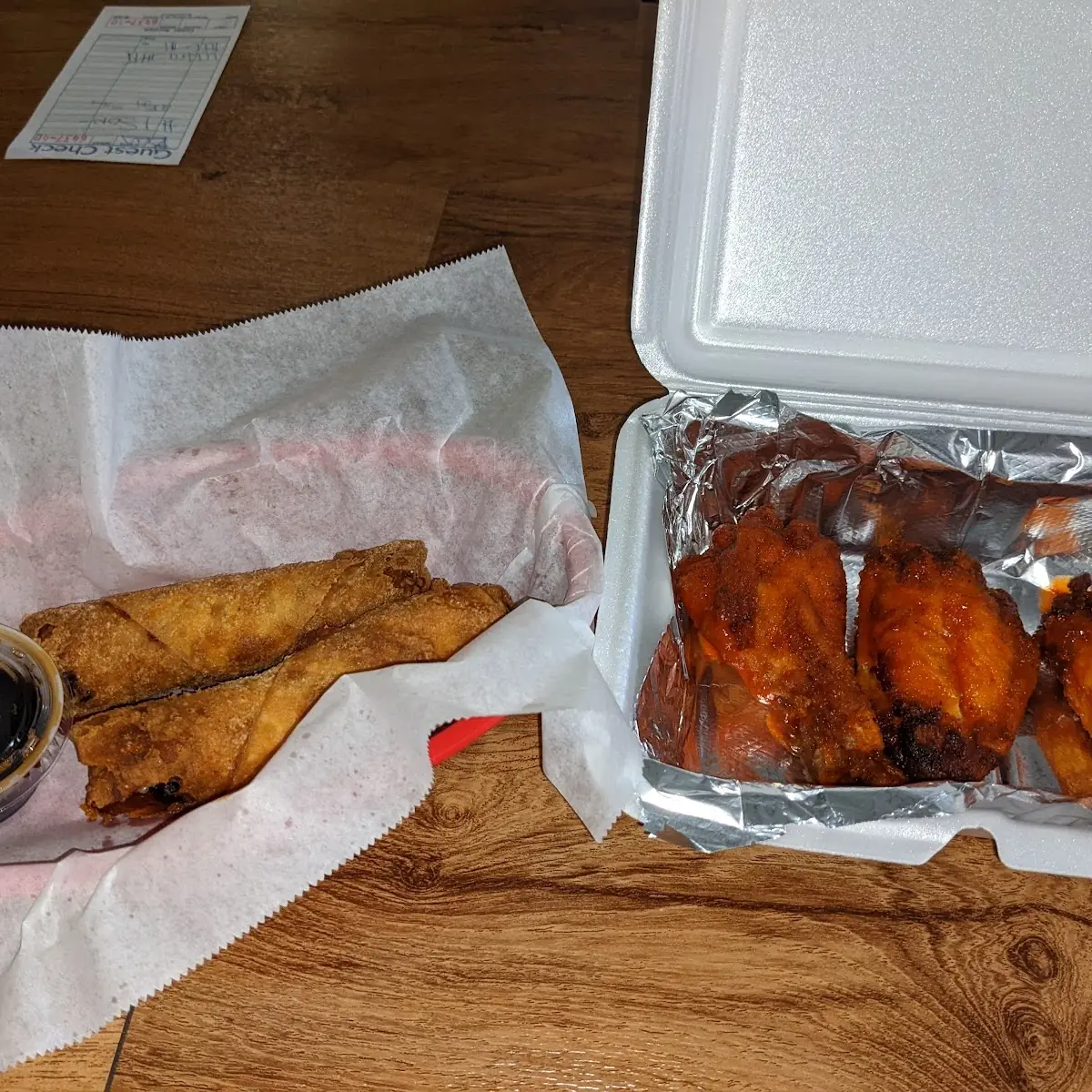 Hot Wings and Egg Rolls