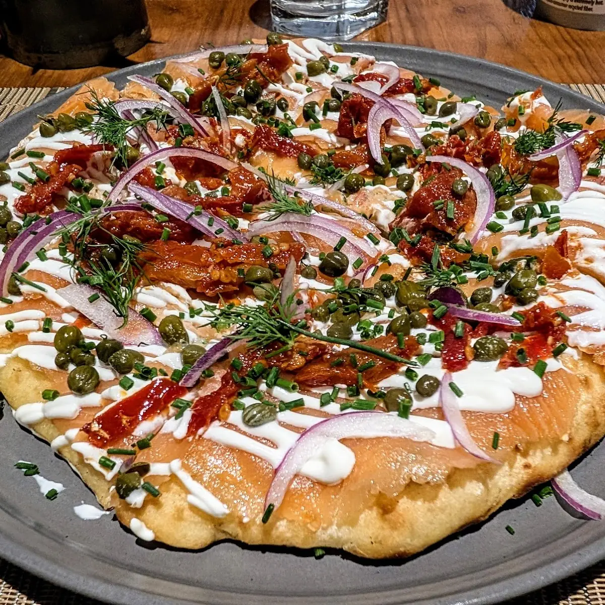 Smoked Salmon on Flatbread