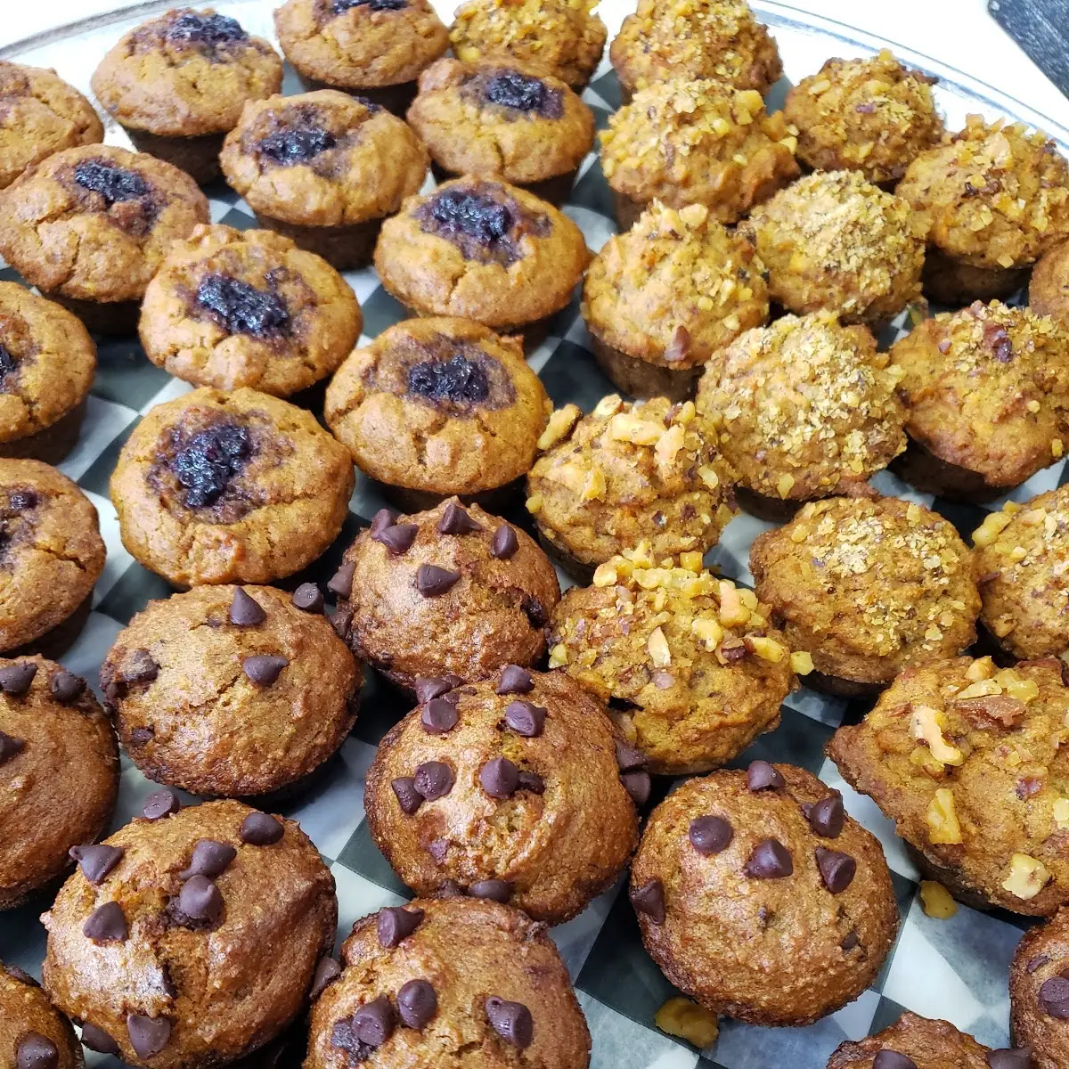 Tahini Banana Chocolate Chip Muffin