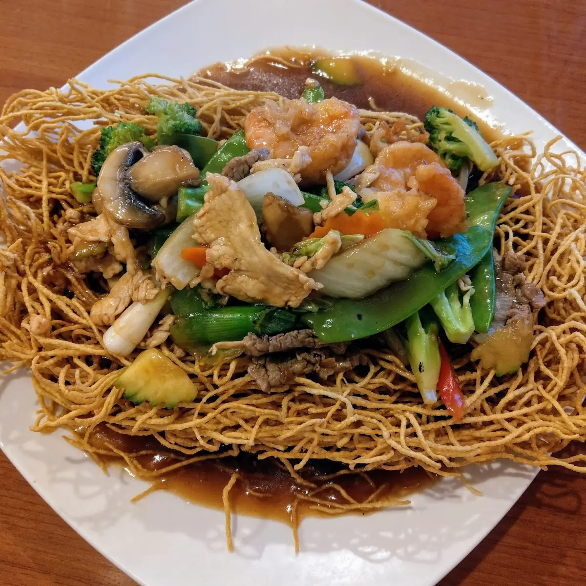 Combination Crispy Fried Noodles
