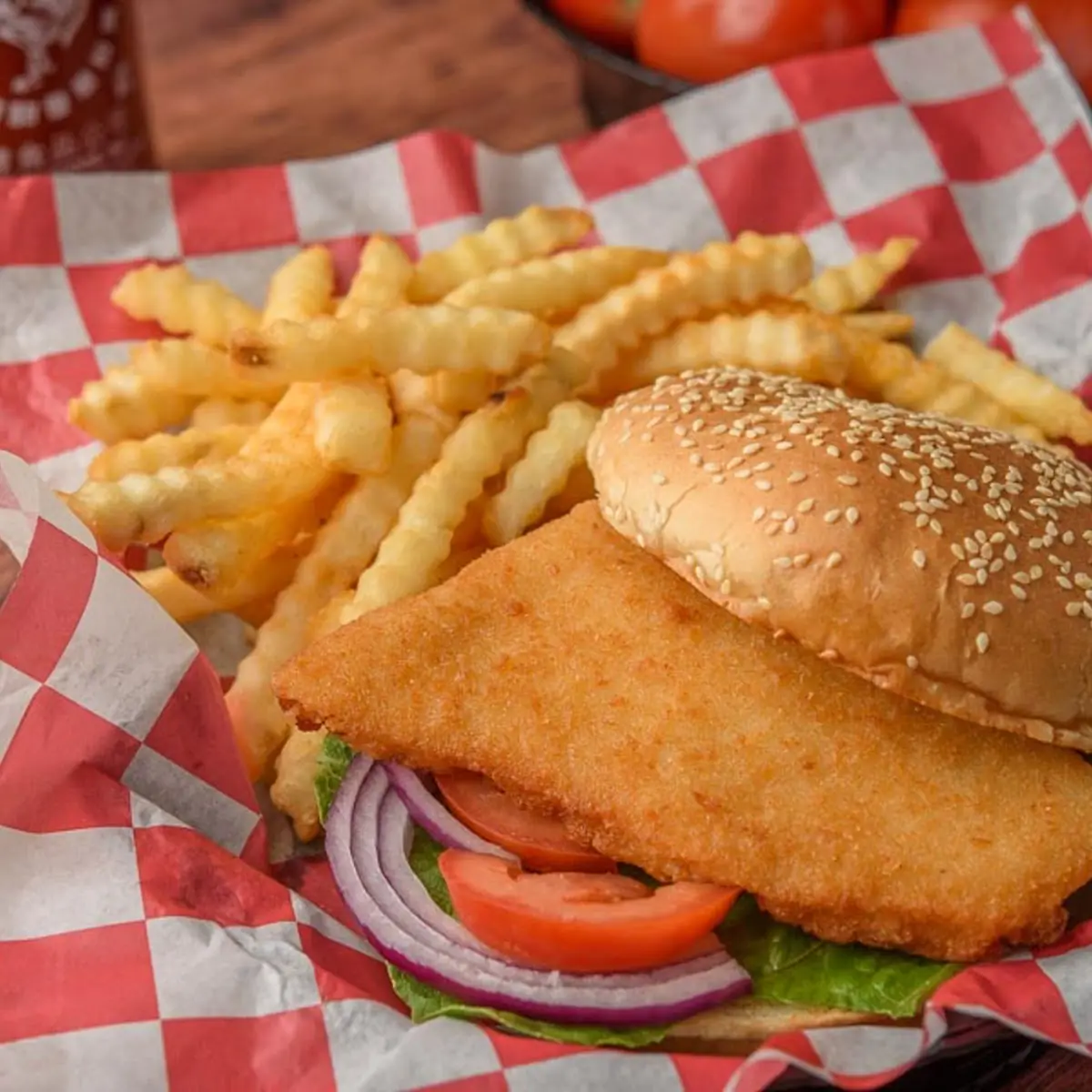 Fish Sandwich and Fries
