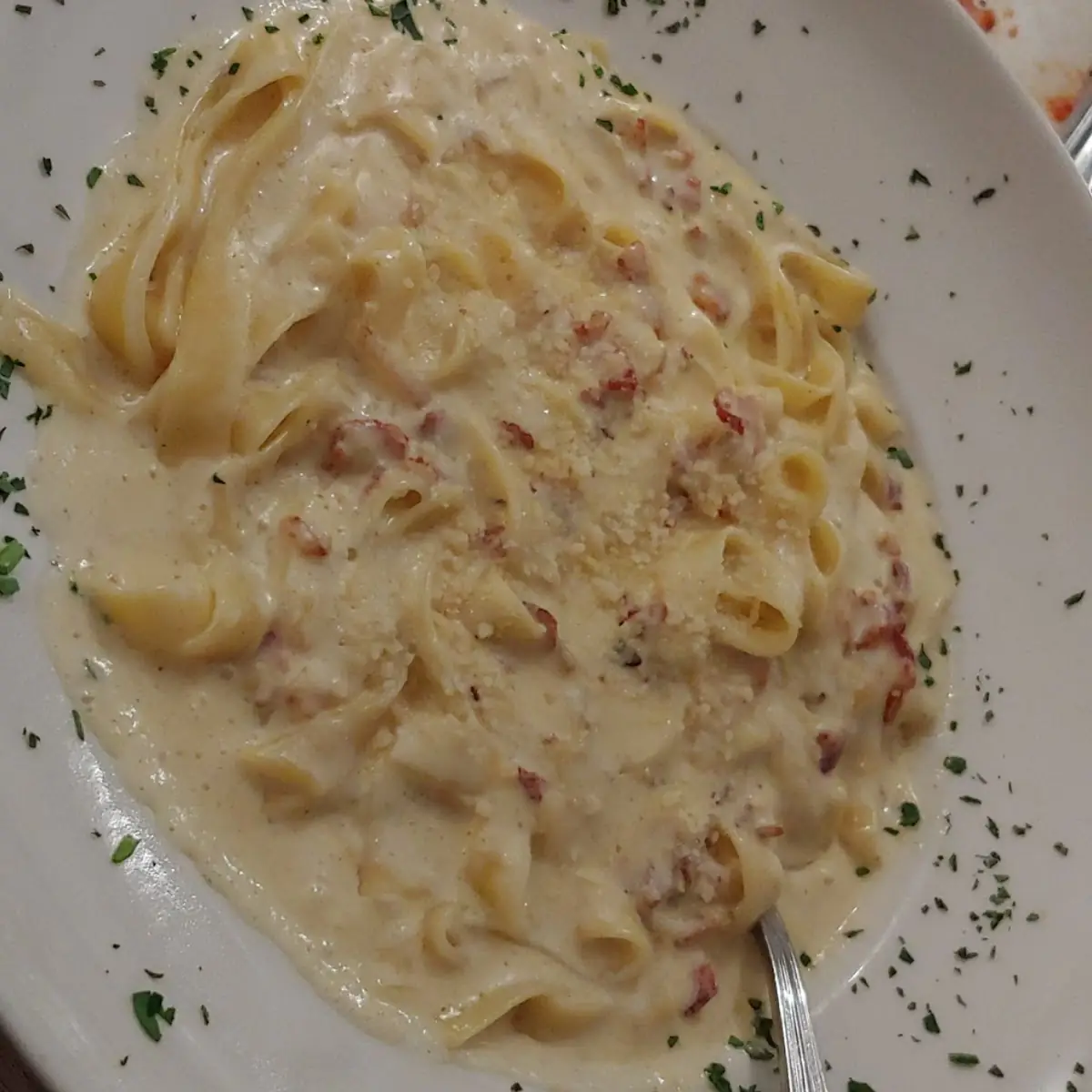 Alfredo Pasta with Bacon