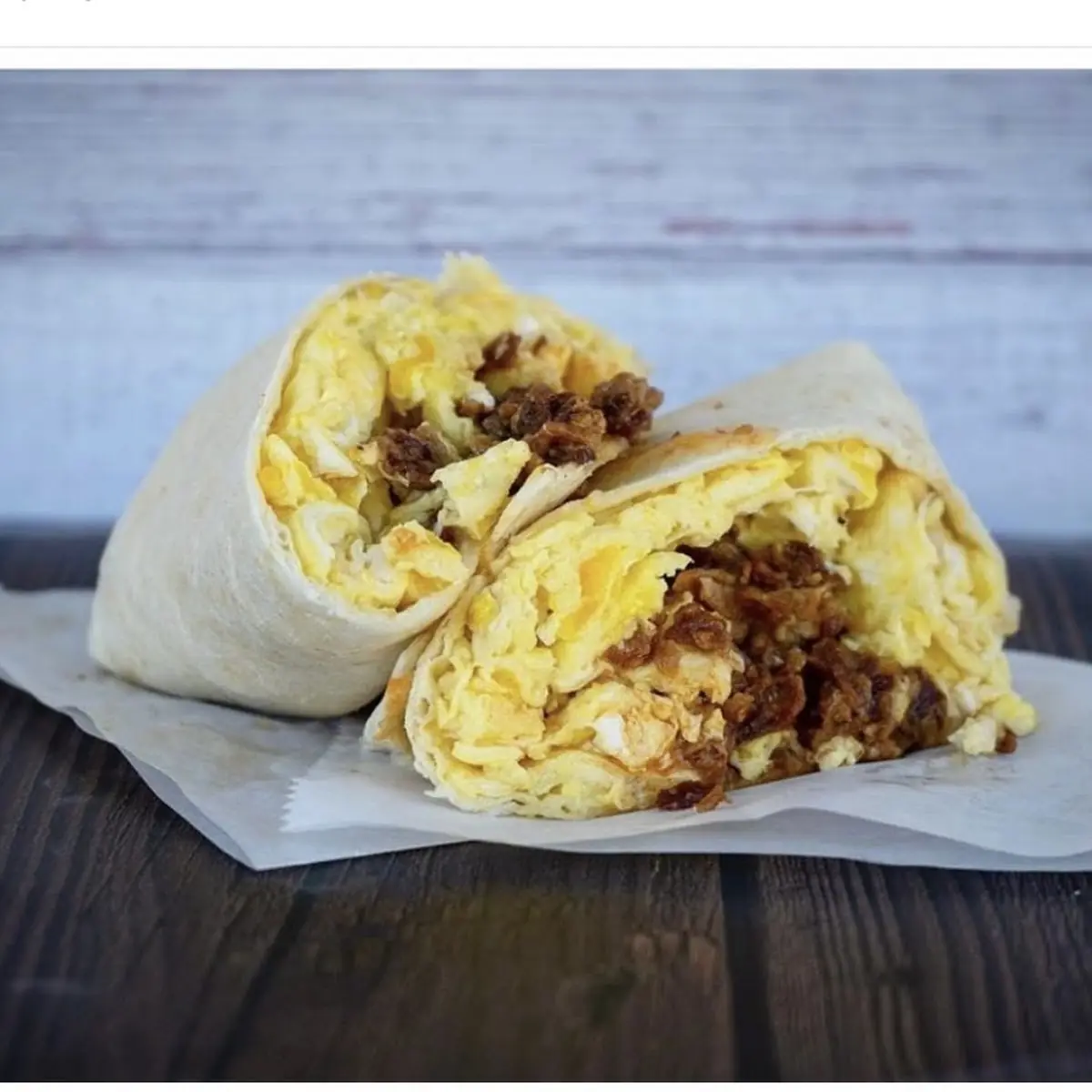 MI Burrito Egg Potato Cheddar Cheese