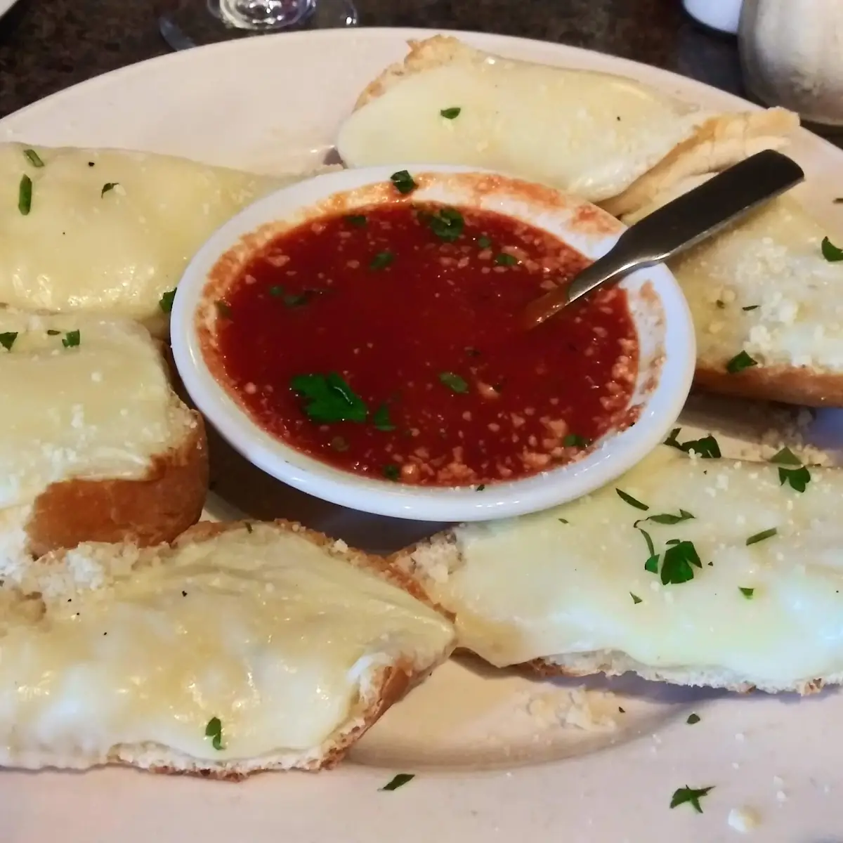 Garlic Bread Melted Mozzarella Cheese