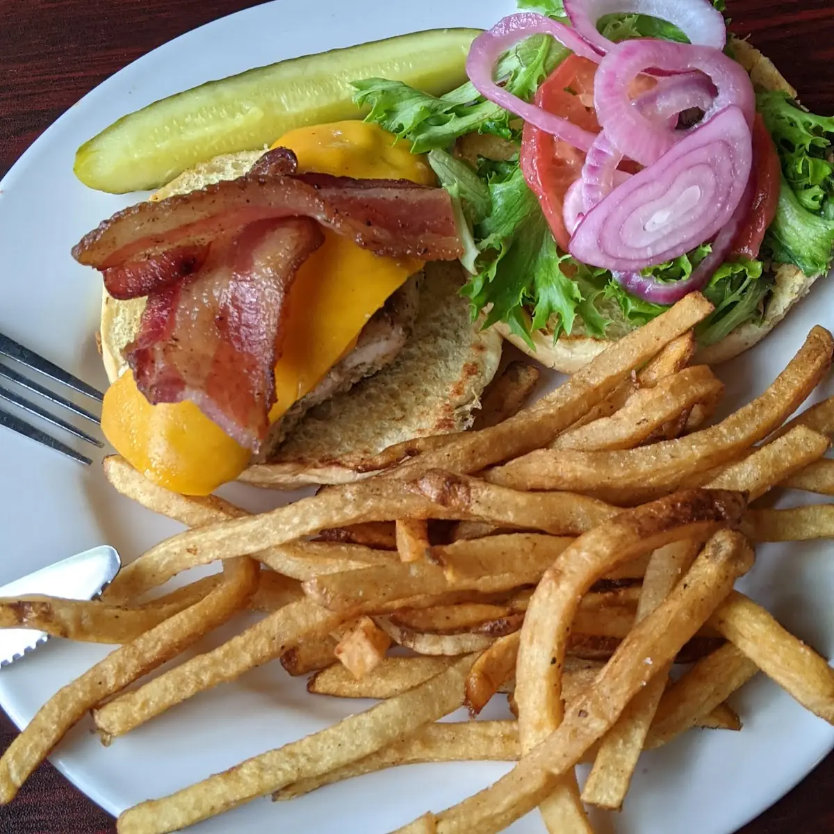 Chicken Cheddar Bacon Burger