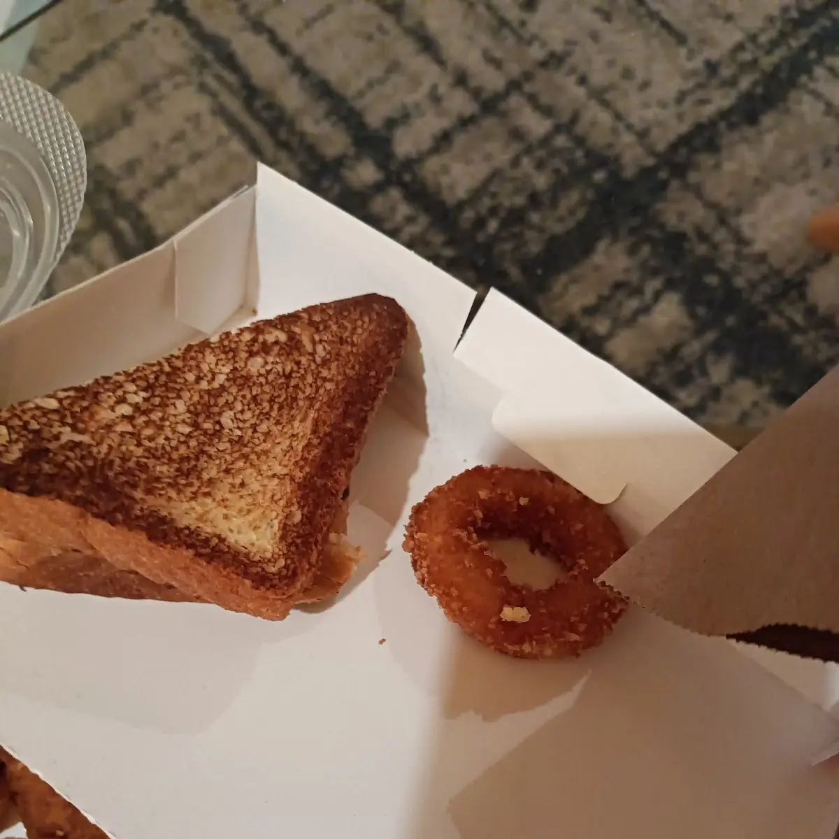 Burnt Onion Ring from Chicken Strip Basket