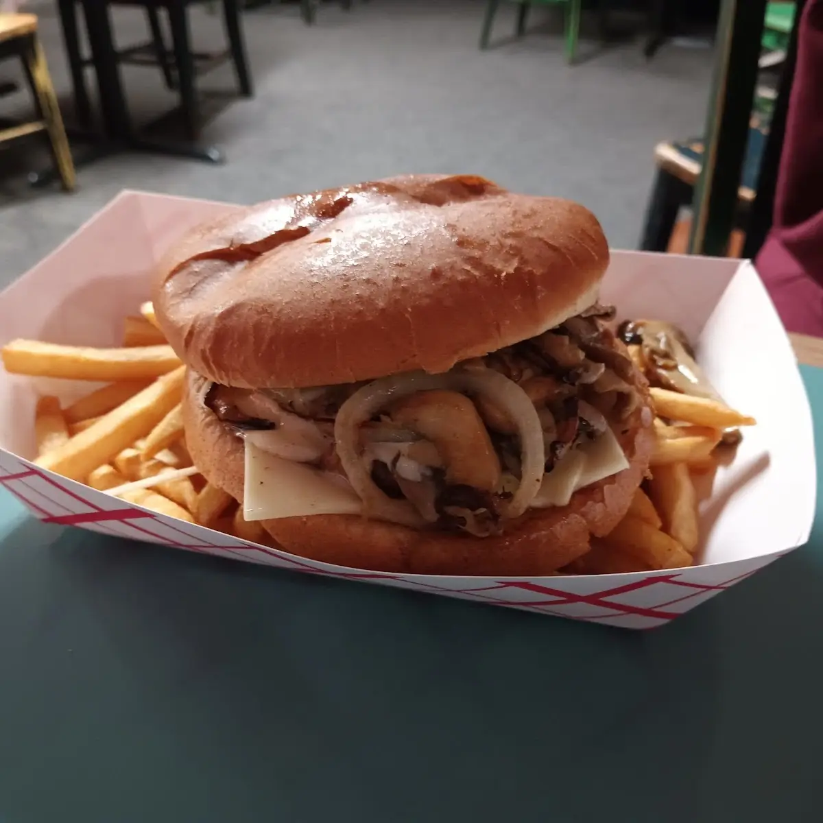 Mushroom Swiss Burger Combo