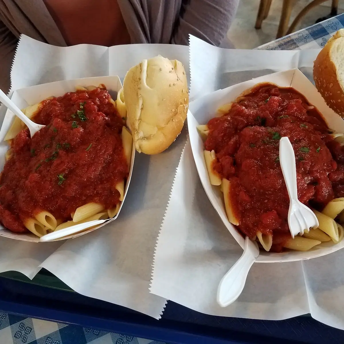 Italian Salsiccia Sandwich and Pasta Combo