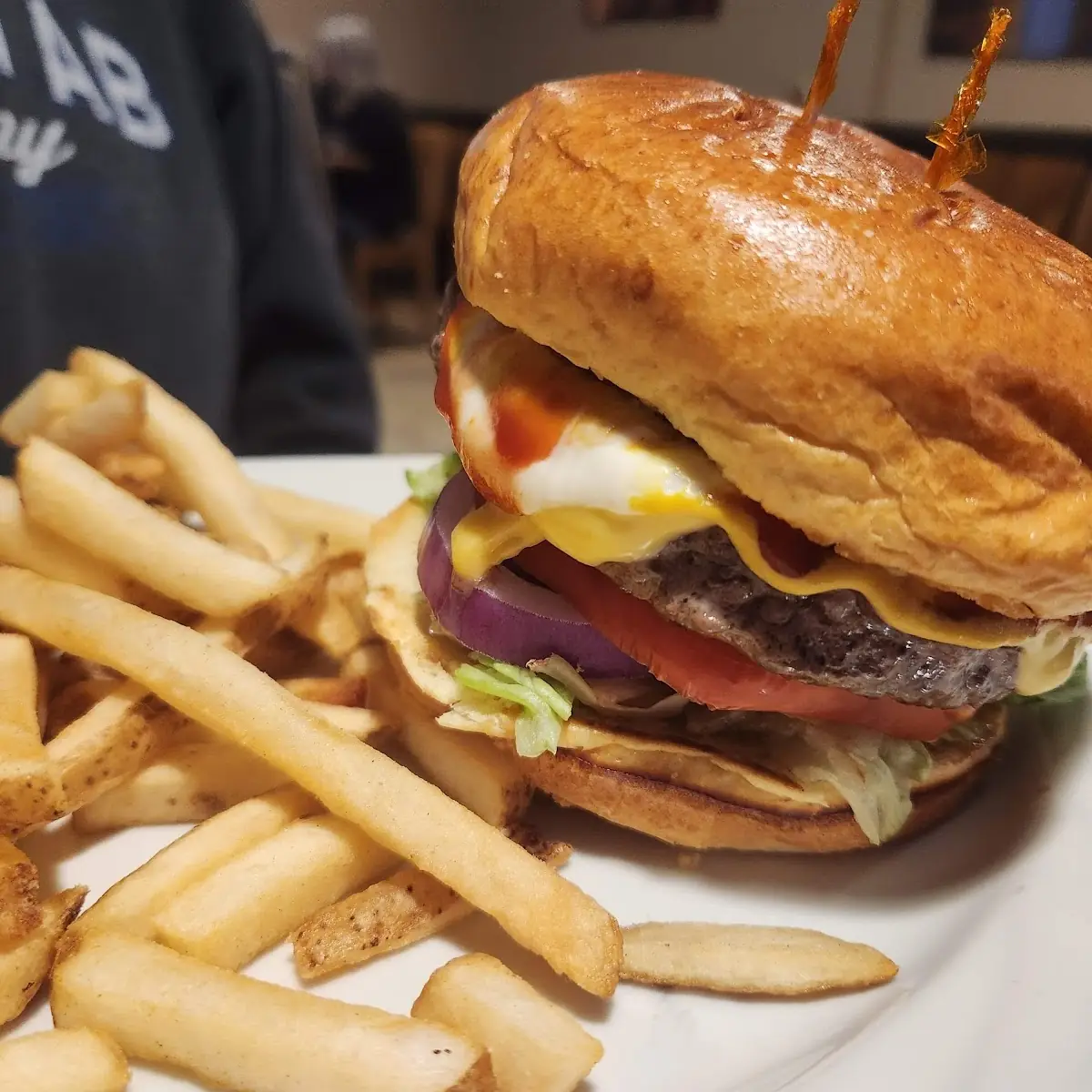 Cheese Burger & French Fries