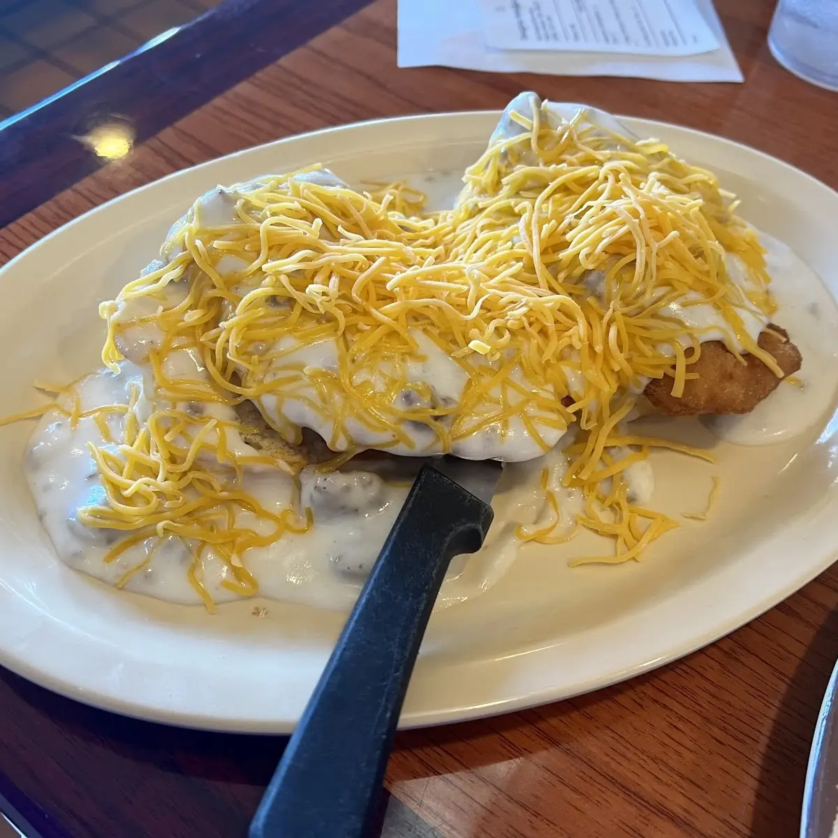 Fried Chicken Filets on Biscuit