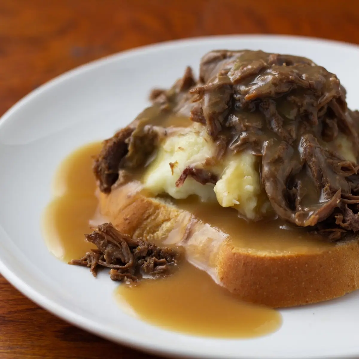Open Faced Roast Beef Sandwich