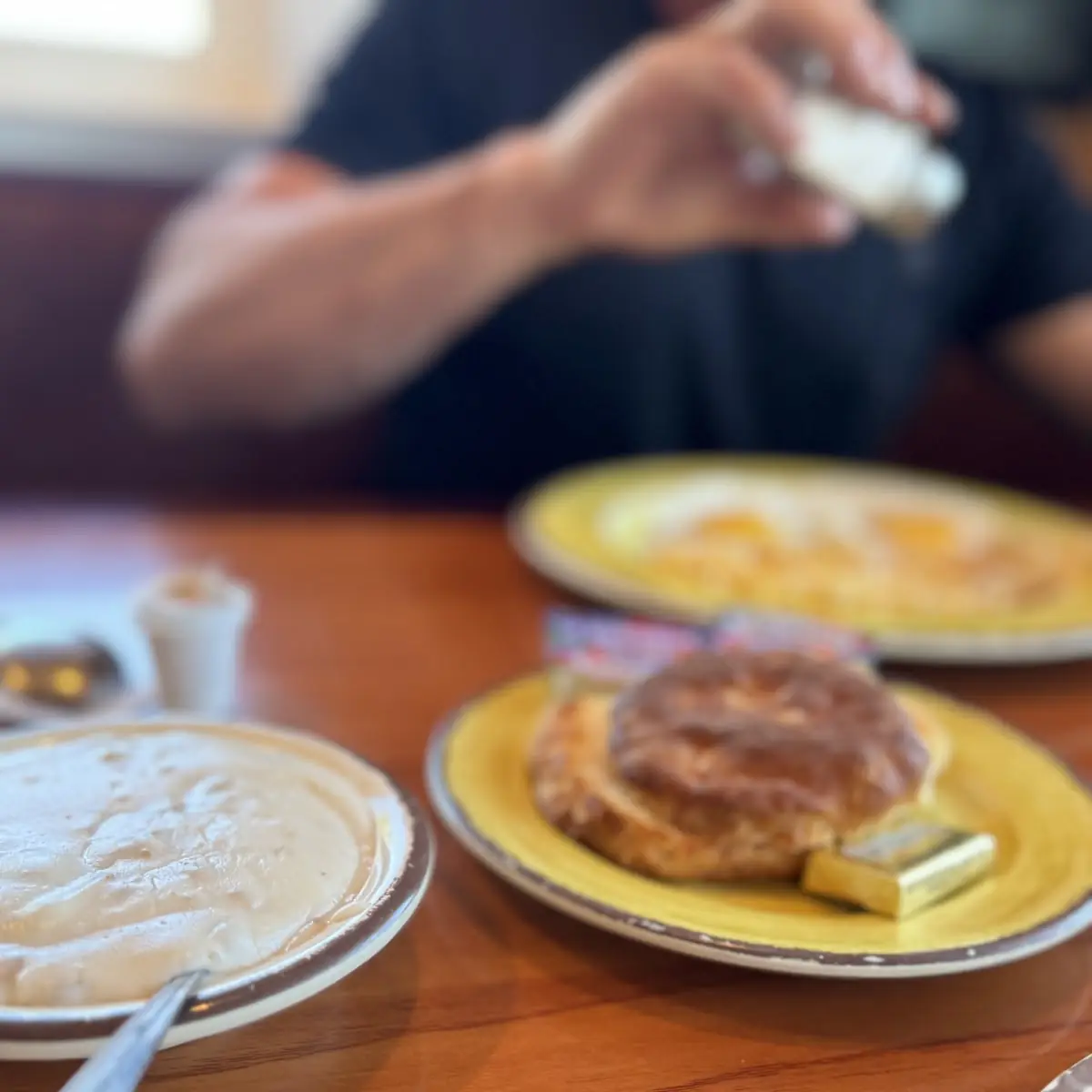 Two Biscuits and Sausage Gravy