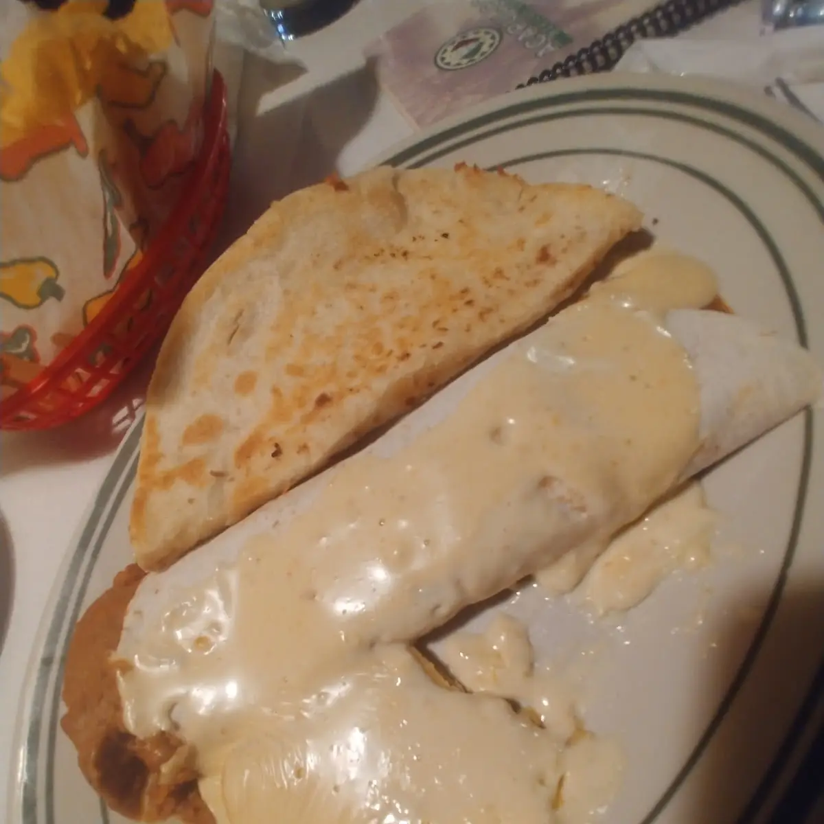 Vegetarian Opt E Bean Burrito Cheese Quesadilla