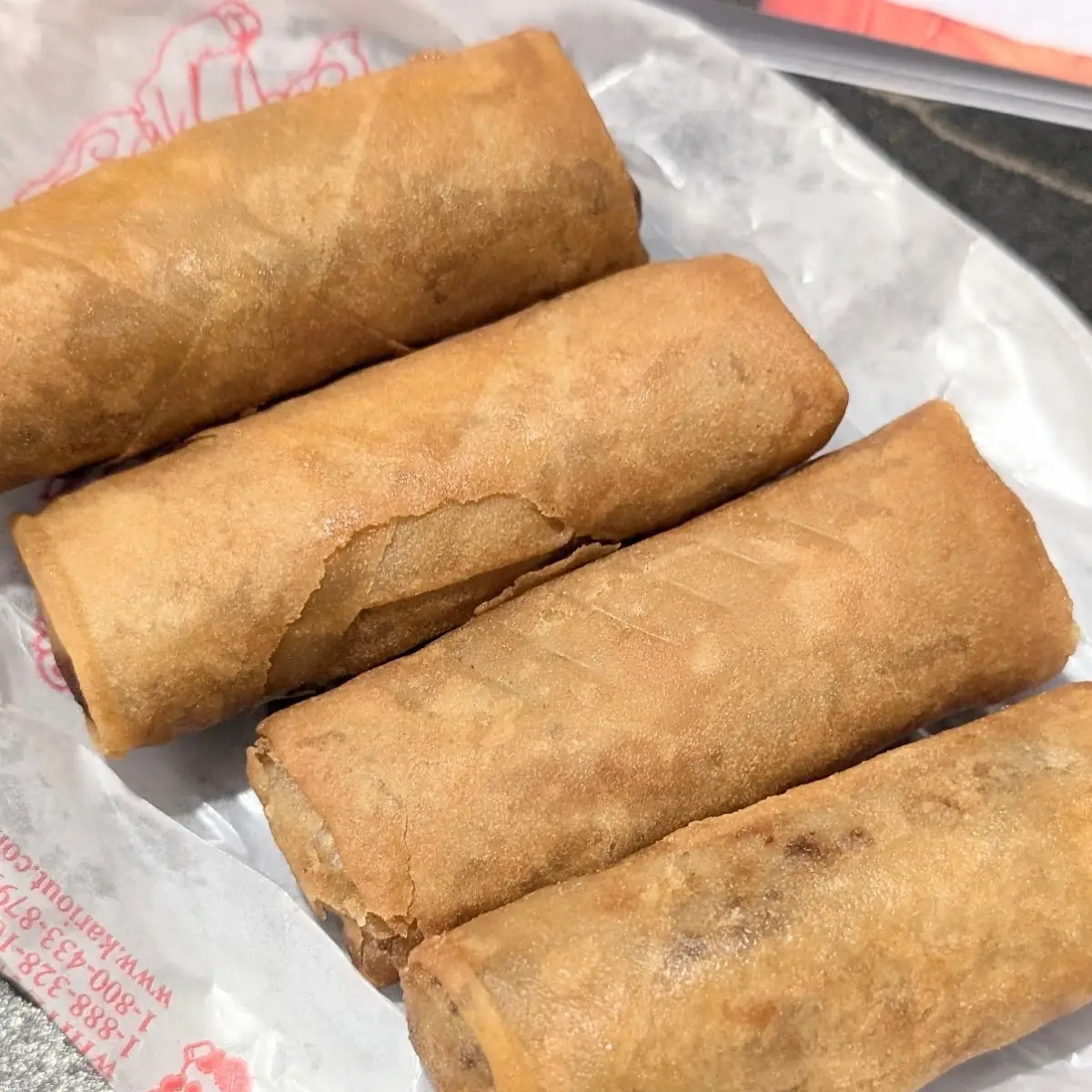 Four Pieces Fried Vegetable Spring Rolls