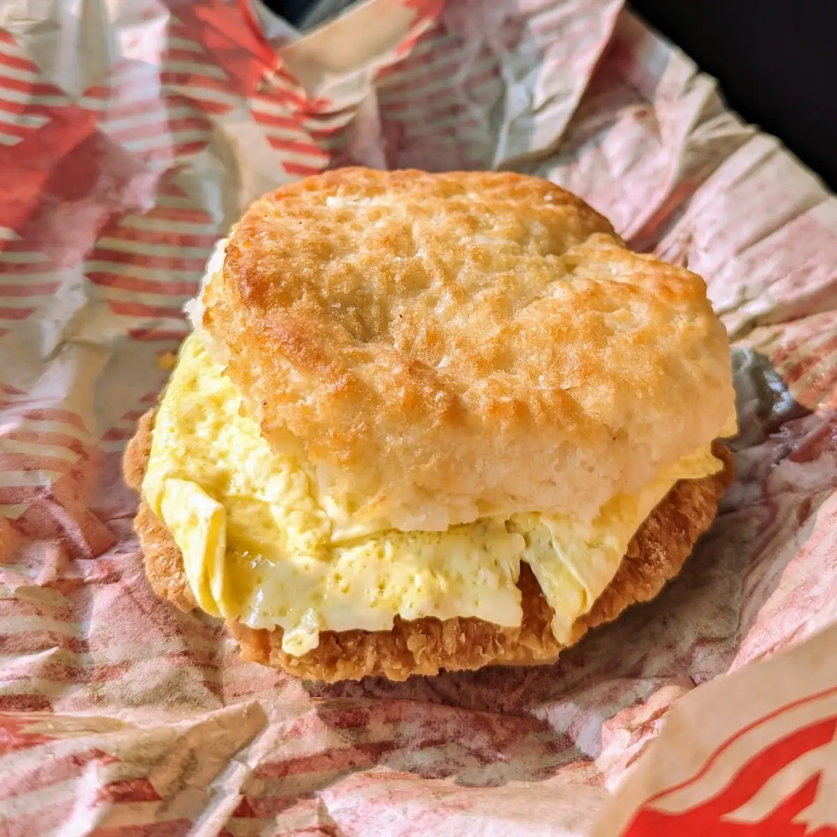 Cajun Chicken Egg and Cheese Biscuit