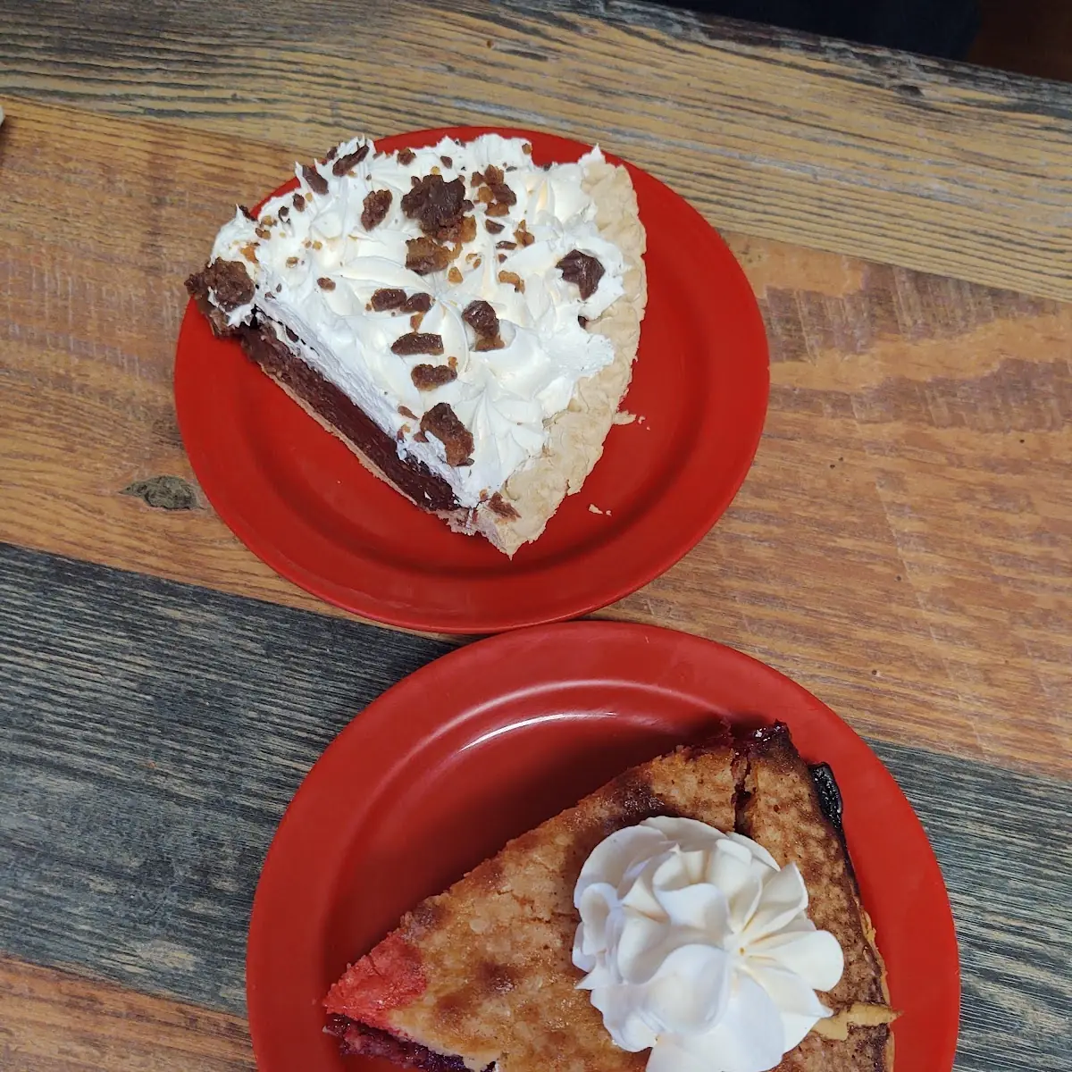 Cranrasberry Pie and Chocolate Peanut Butter Cup Pie