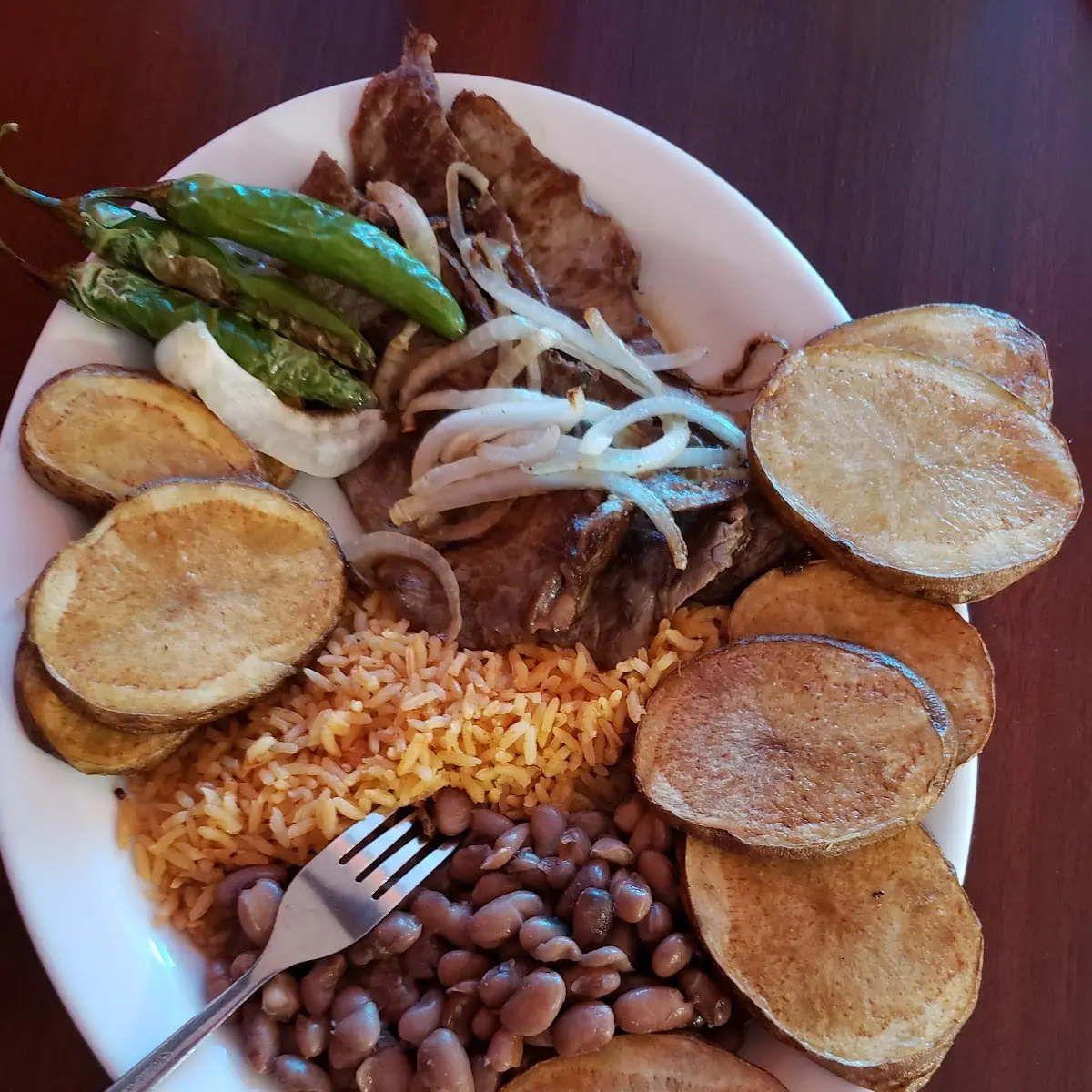 New York Steak and Potatoes
