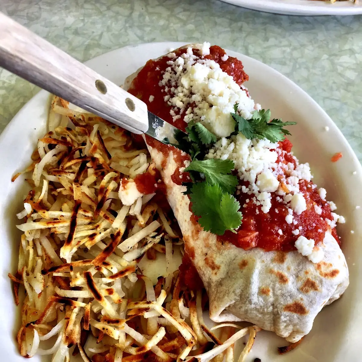 Breakfast Burrito with Hashbrowns