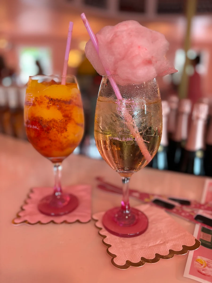 Pink Mimosa with Cotton Candy