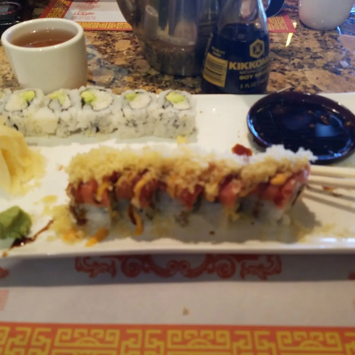 California Roll and Dragon Roll