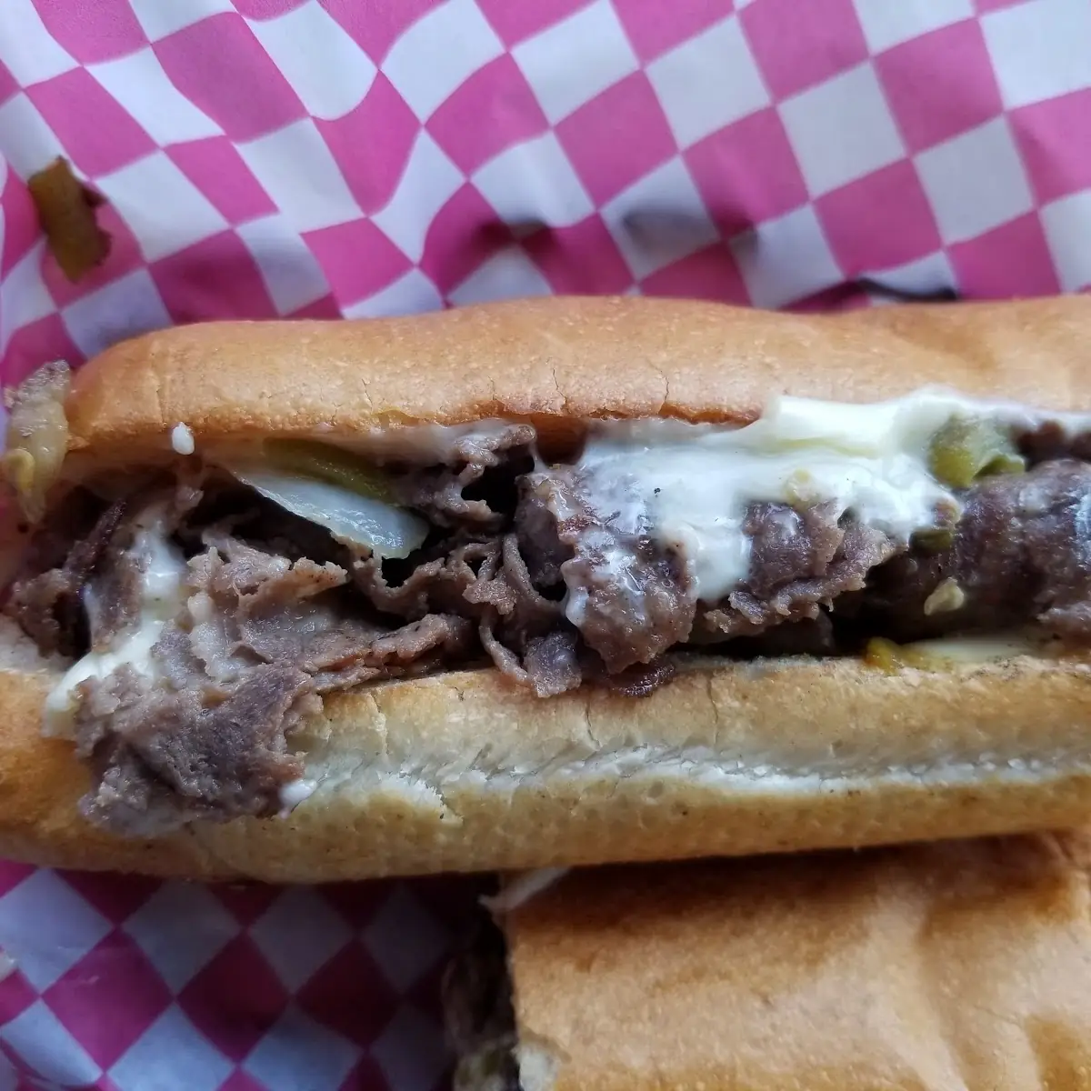 Green Chile Philly Cheesesteak Sandwich