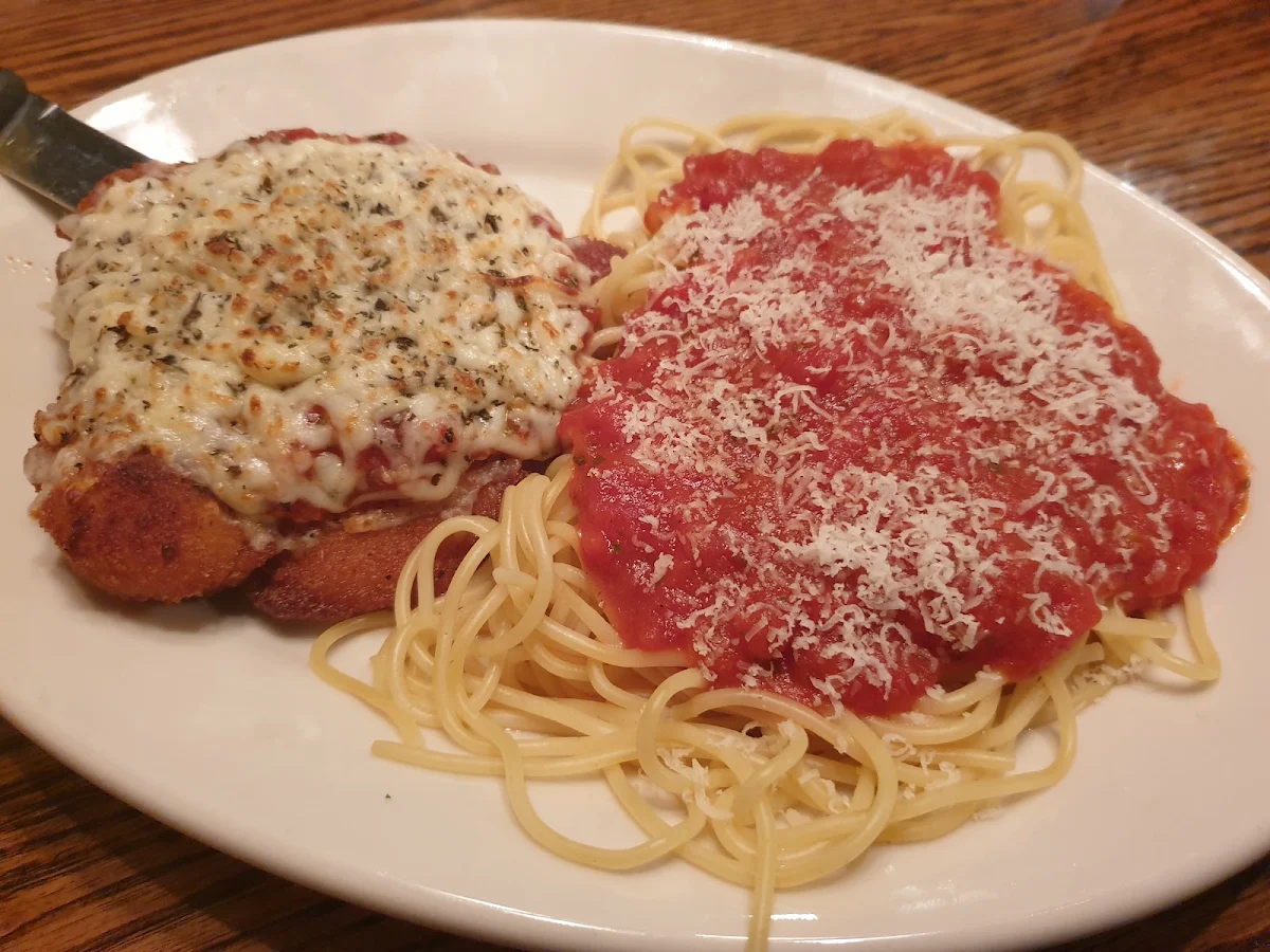 Chicken Parmigiana with Spaghetti Meat Sauce, The Old Spaghetti Factory (Kelowna)