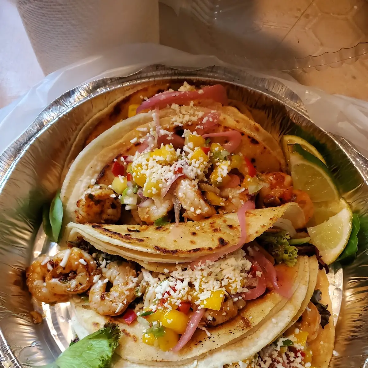 Shrimp Tacos with Mango Salsa