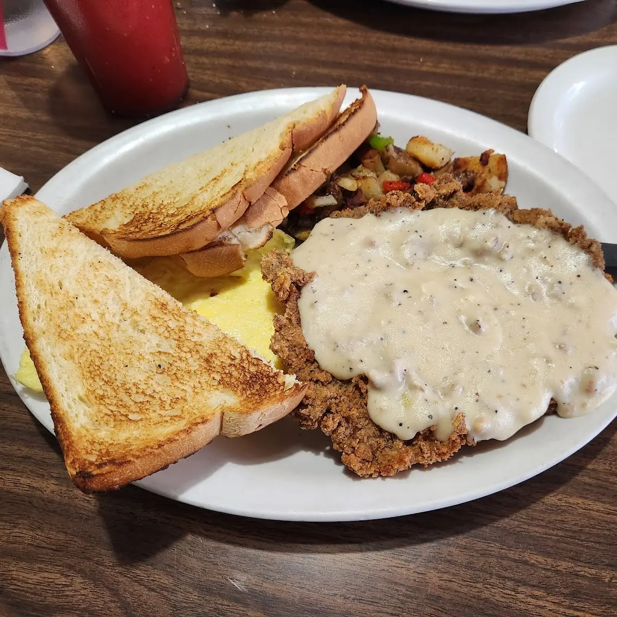 Chicken Fried Steak and over Medium Eggs