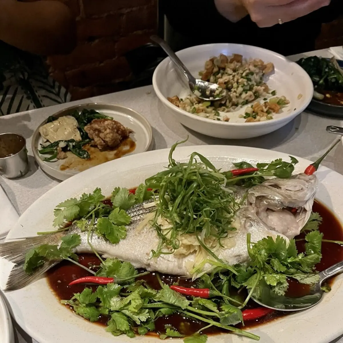 Whole Striped Bass w Fish Paste