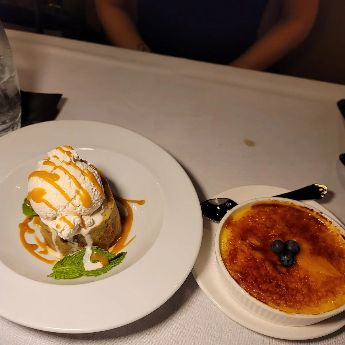 Bread Pudding and Creme Brulee