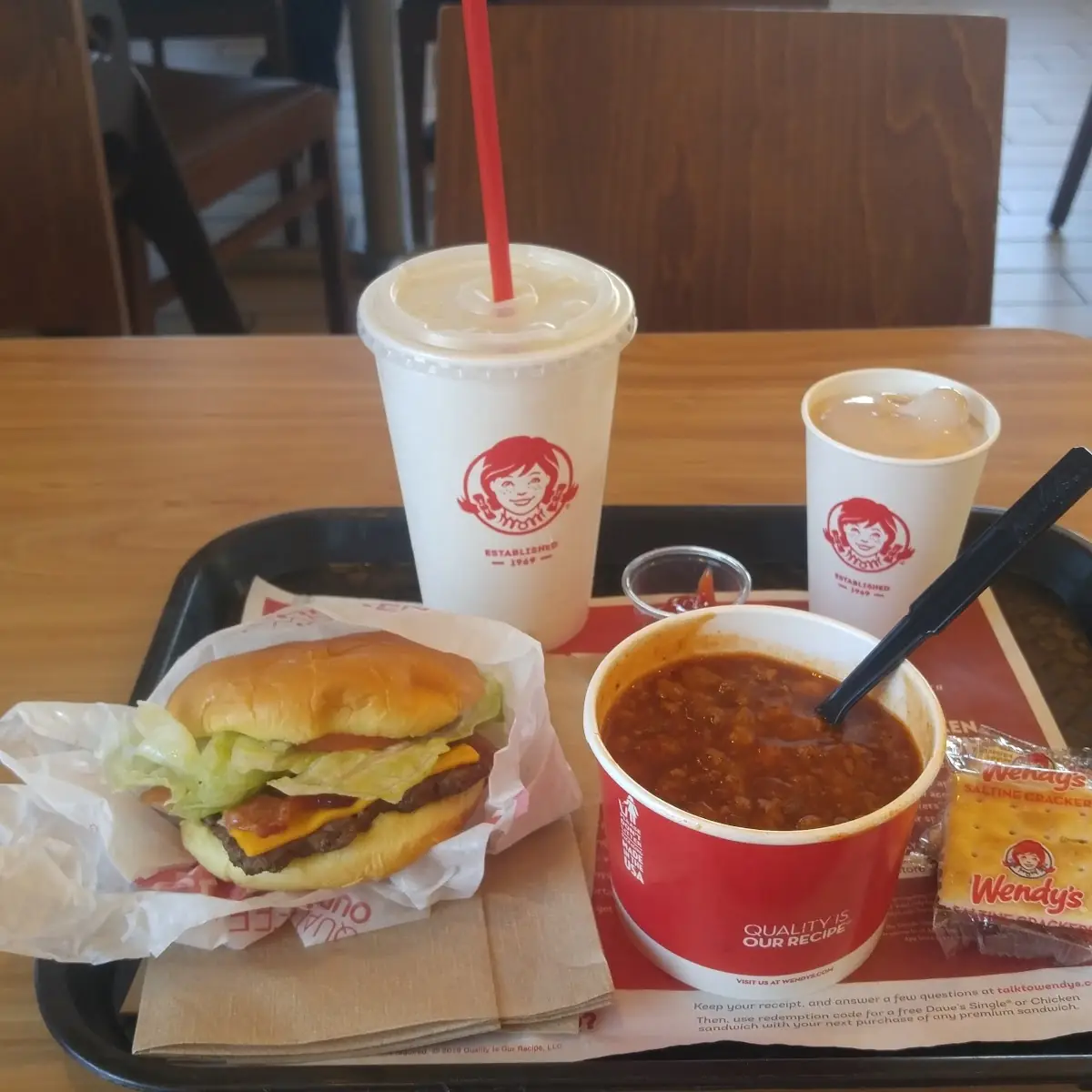 Jr Bacon Cheeseburger and Chilli