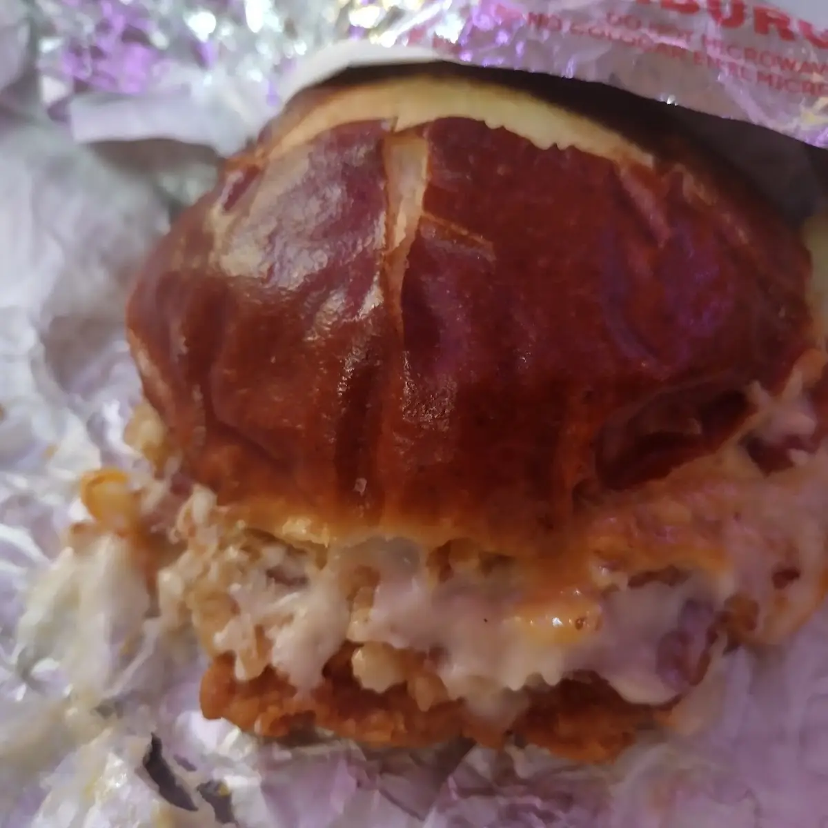 Chicken Pretzel Pub Burger
