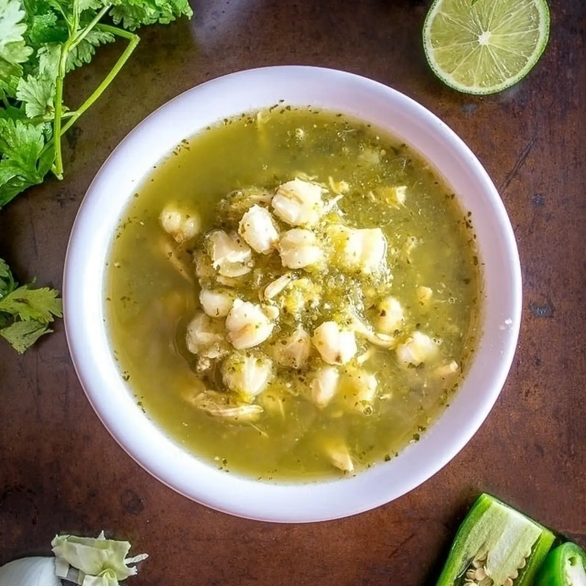 Spicy Green Chicken Pozole