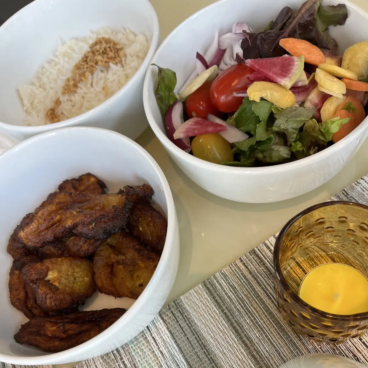 Rice and Fried Plantains