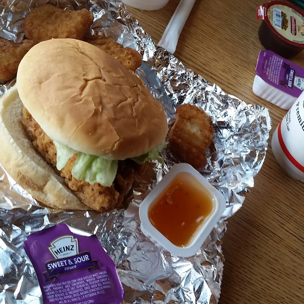 Nuggets and Chicken Sandwich