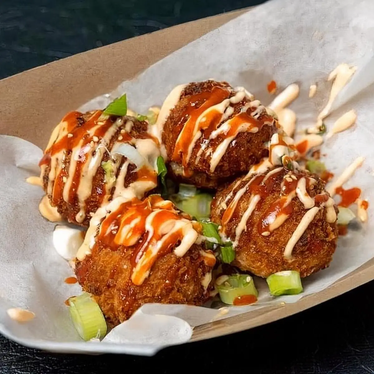 Cheesy Kimchi Rice Balls