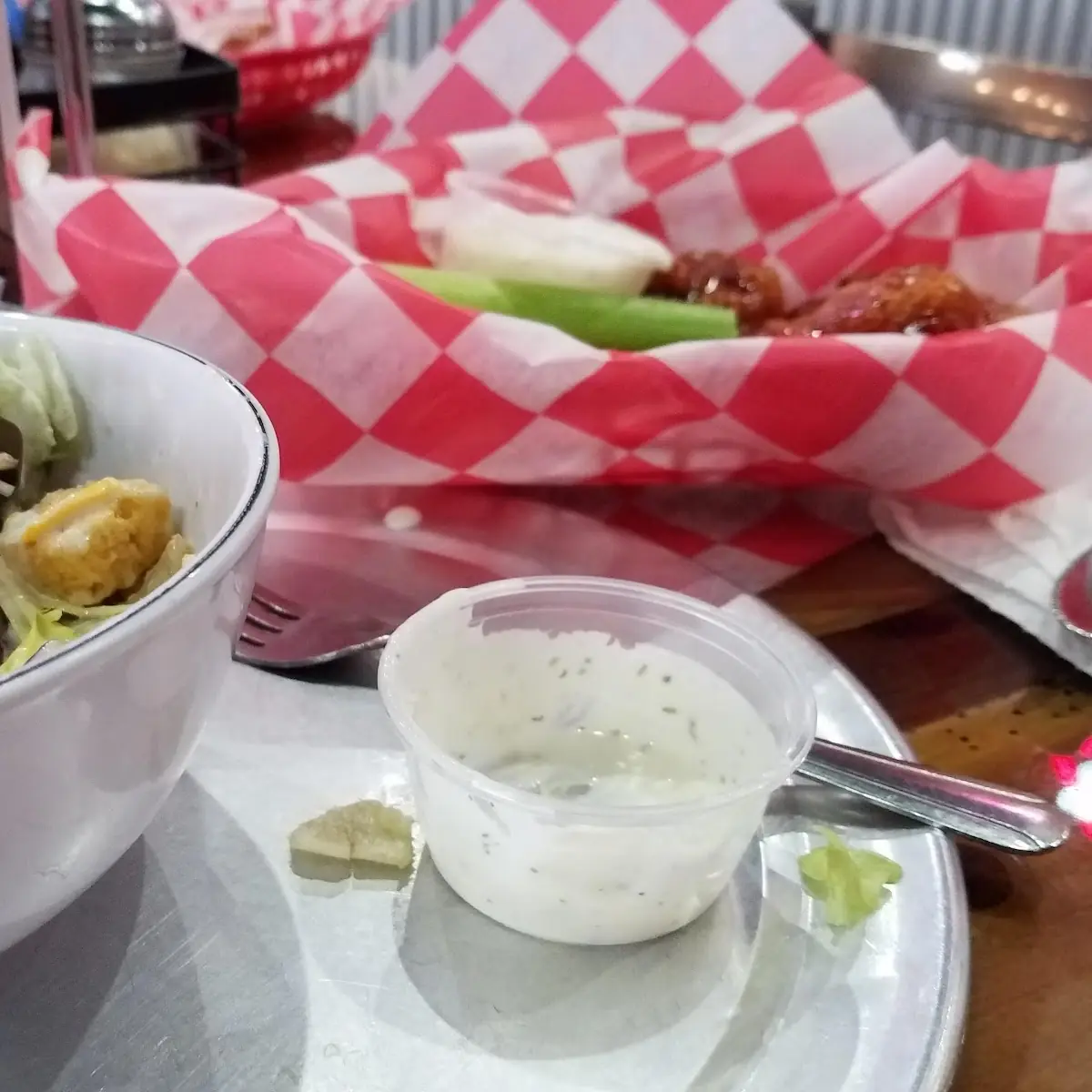 Side Salad with BBQ Wings