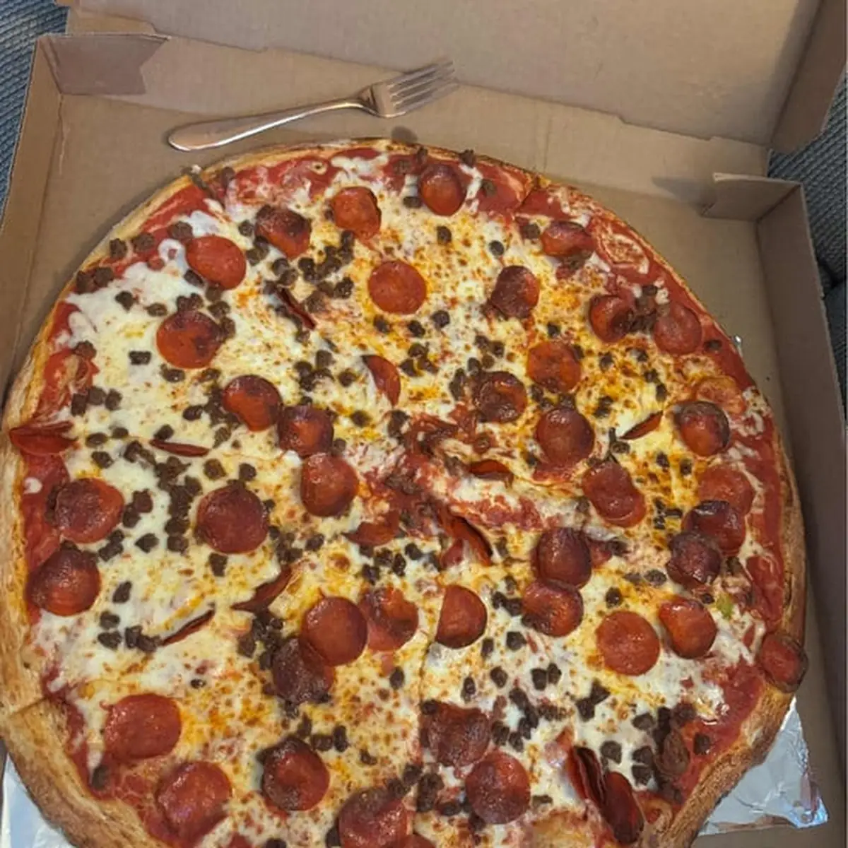 Pepperoni Pizza in Takeout Box