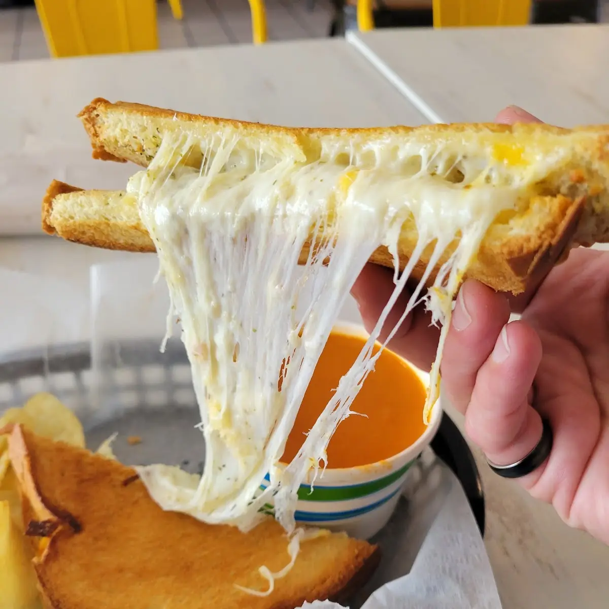 3 Cheese Grilled Cheese Sandwich