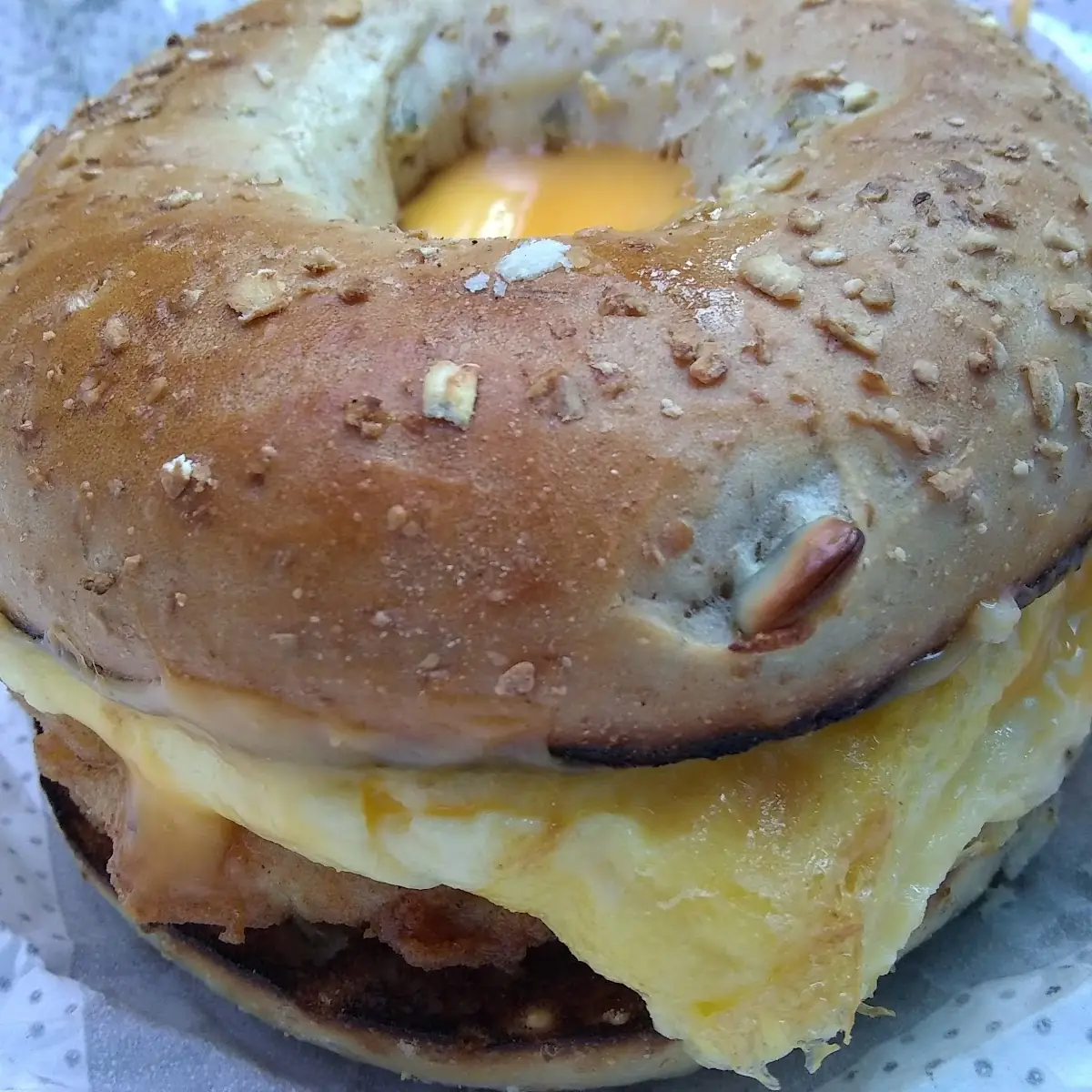 Chicken Egg and Cheese Bagel