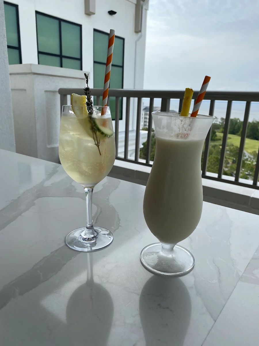 French Spritz and Toasted Coconut Pina Colada