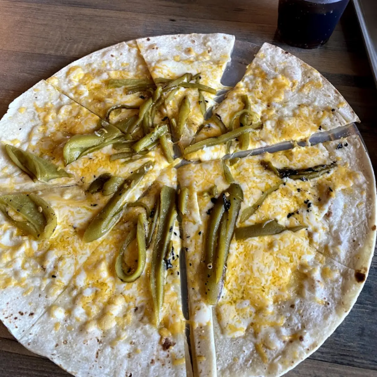 Open Face Cheese Quesadilla